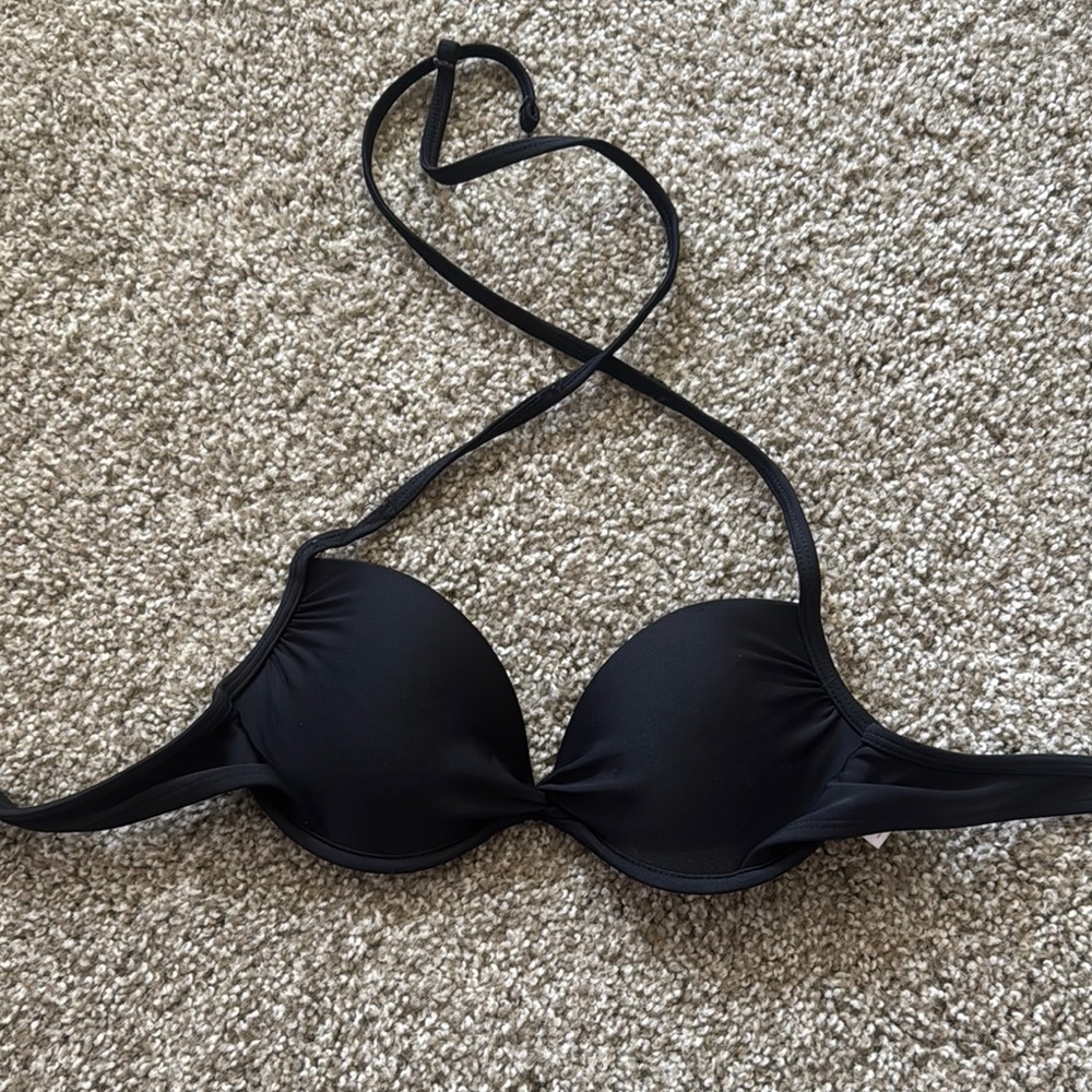 Black Halter Bikini Top